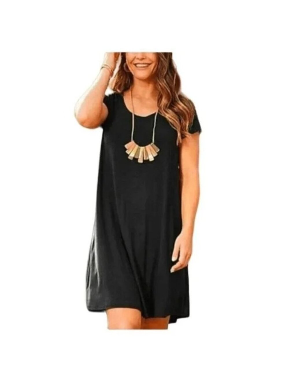 Matilda Jane Dress XS Perfectly Paired Downtime Dreams T-Shirt Dress Minimalist
